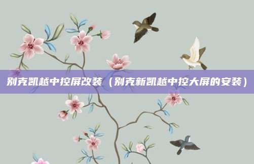 别克凯越中控屏改装（别克新凯越中控大屏的安装）