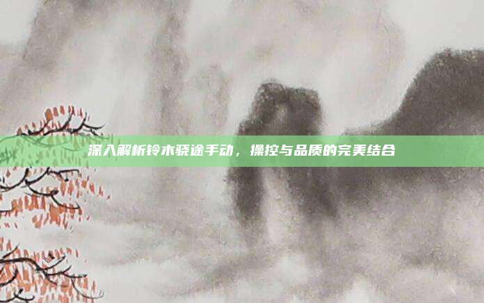 深入解析铃木骁途手动，操控与品质的完美结合