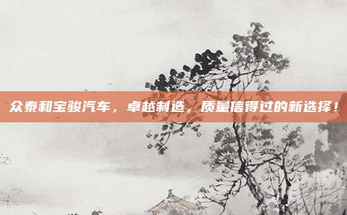 众泰和宝骏汽车,卓越制造,质量信得过的新选择!