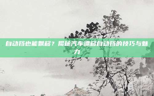 自动挡也能飘移?揭秘汽车漂移自动挡的技巧与魅力