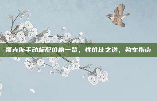 福克斯手动标配价格一览,性价比之选,购车指南