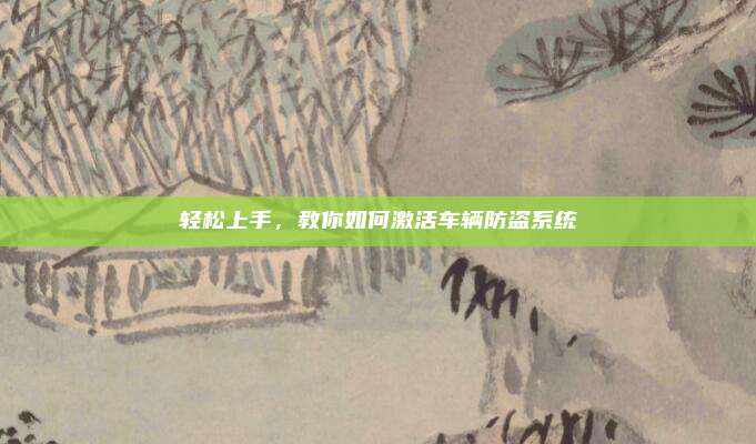 轻松上手,教你如何激活车辆防盗系统