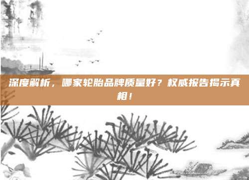 深度解析，哪家轮胎品牌质量好？权威报告揭示真相！