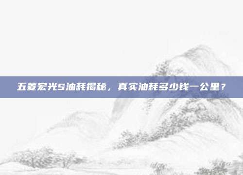 五菱宏光S油耗揭秘,真实油耗多少钱一公里?