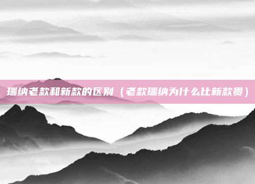 瑞纳老款和新款的区别（老款瑞纳为什么比新款贵）