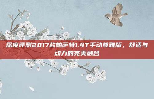 深度评测2017款帕萨特1.4T手动尊雅版,舒适与动力的完美融合