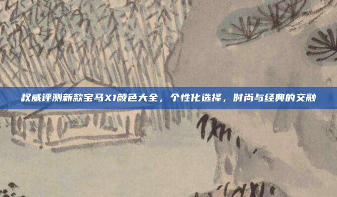 权威评测新款宝马X1颜色大全,个性化选择,时尚与经典的交融