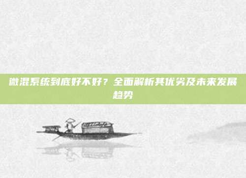 微混系统到底好不好?全面解析其优劣及未来发展趋势