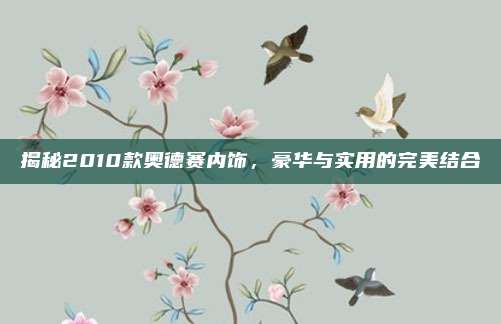 揭秘2010款奥德赛内饰，豪华与实用的完美结合