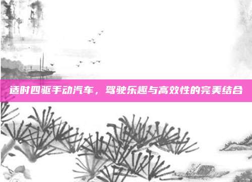 适时四驱手动汽车,驾驶乐趣与高效性的完美结合