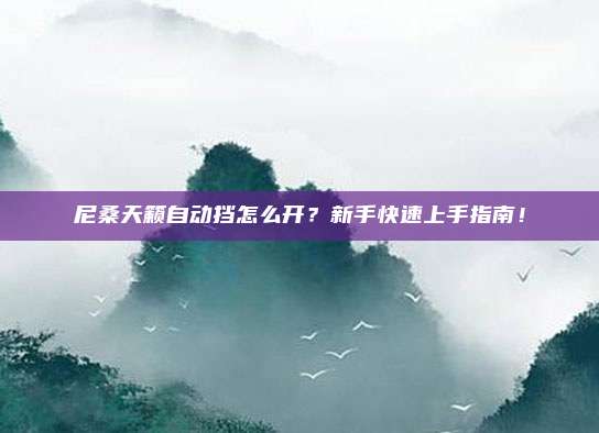 尼桑天籁自动挡怎么开?新手快速上手指南!