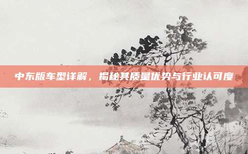 中东版车型详解，揭秘其质量优势与行业认可度