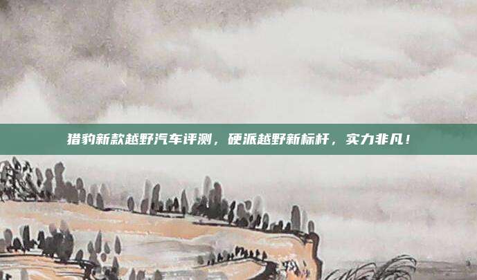 猎豹新款越野汽车评测,硬派越野新标杆,实力非凡!