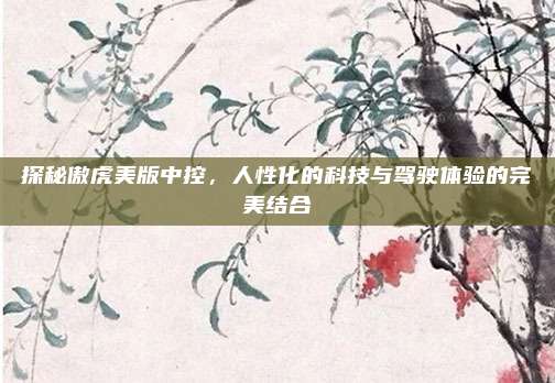 探秘傲虎美版中控，人性化的科技与驾驶体验的完美结合