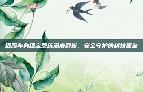 迈腾车身稳定系统深度解析,安全守护的科技堡垒