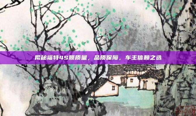 揭秘福特4S膜质量，品质保障，车主信赖之选