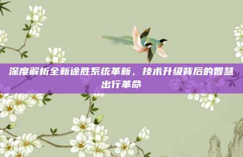 深度解析全新途胜系统革新,技术升级背后的智慧出行革命