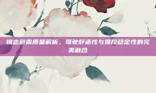 锐志避震质量解析,驾驶舒适性与操控稳定性的完美融合