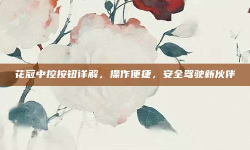 花冠中控按钮详解，操作便捷，安全驾驶新伙伴