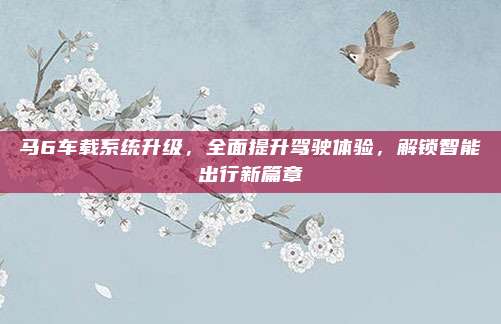 马6车载系统升级,全面提升驾驶体验,解锁智能出行新篇章