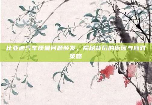 比亚迪汽车质量问题频发，揭秘背后的原因与应对策略