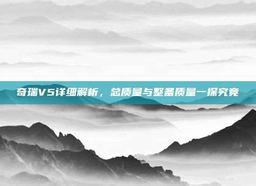 奇瑞V5详细解析,总质量与整备质量一探究竟