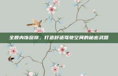 全顺内饰窗帘，打造舒适驾驶空间的秘密武器