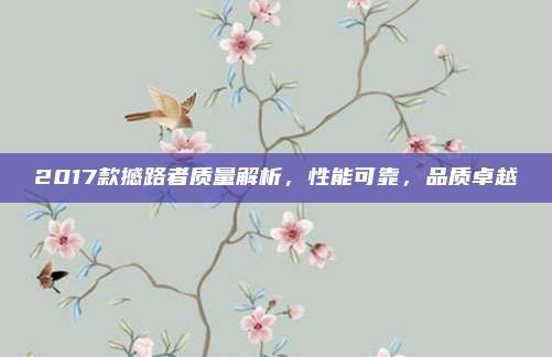 2017款撼路者质量解析，性能可靠，品质卓越