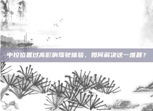 中控位置过高影响驾驶体验,如何解决这一难题?