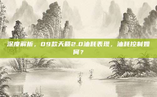 深度解析,09款天籁2.0油耗表现,油耗控制如何?