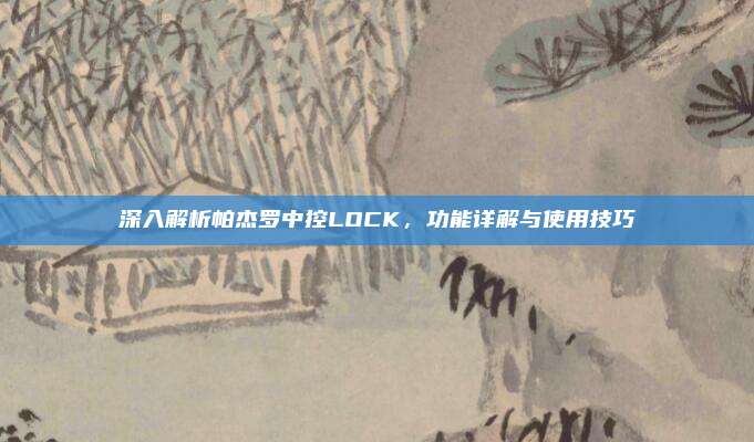 深入解析帕杰罗中控LOCK,功能详解与使用技巧