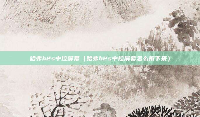 哈弗h2s中控屏幕（哈弗h2s中控屏幕怎么拆下来）