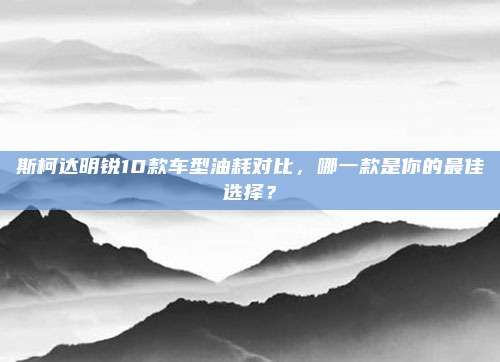 斯柯达明锐10款车型油耗对比,哪一款是你的最佳选择?