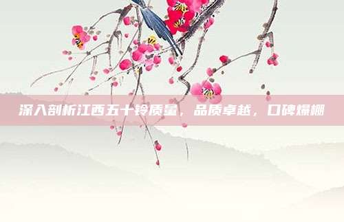 深入剖析江西五十铃质量，品质卓越，口碑爆棚