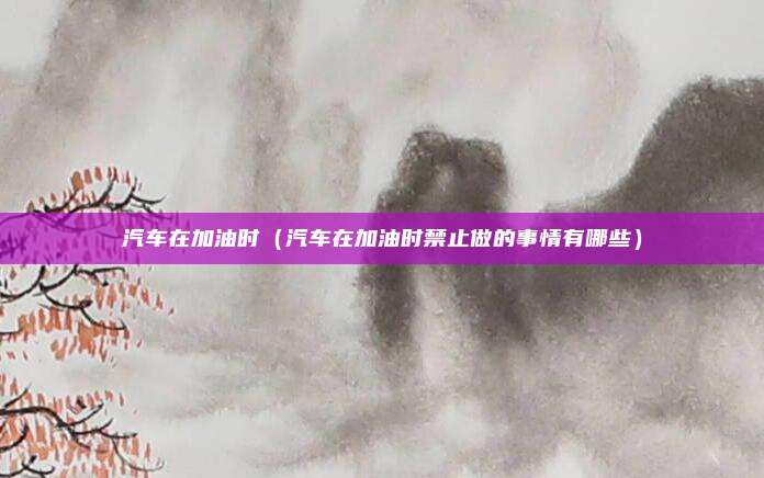 汽车在加油时（汽车在加油时禁止做的事情有哪些）