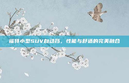 福特小型SUV自动挡，性能与舒适的完美融合