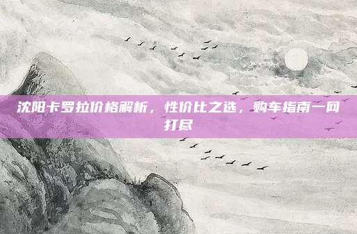 沈阳卡罗拉价格解析,性价比之选,购车指南一网打尽
