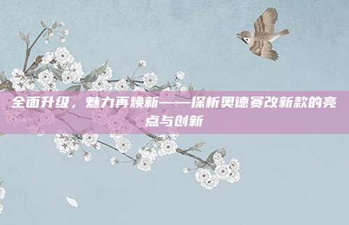 全面升级,魅力再焕新——探析奥德赛改新款的亮点与创新