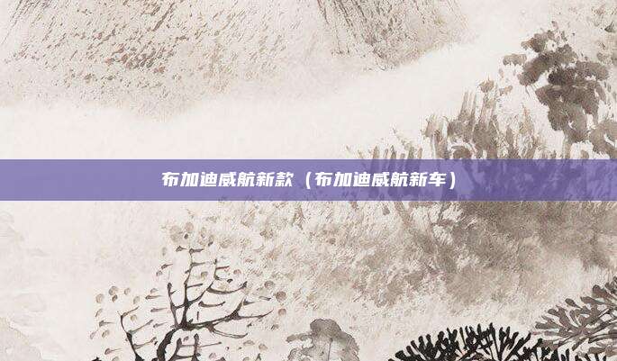 布加迪威航新款(布加迪威航新车)