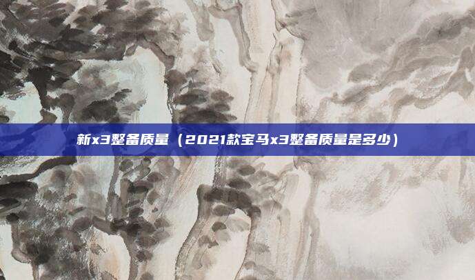 新x3整备质量（2021款宝马x3整备质量是多少）