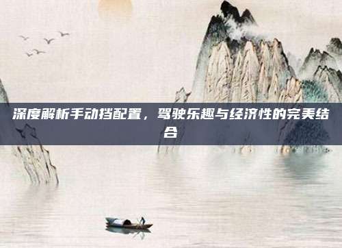 深度解析手动挡配置,驾驶乐趣与经济性的完美结合