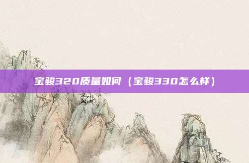 宝骏320质量如何（宝骏330怎么样）