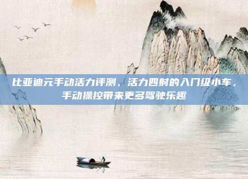 比亚迪元手动活力评测，活力四射的入门级小车，手动操控带来更多驾驶乐趣