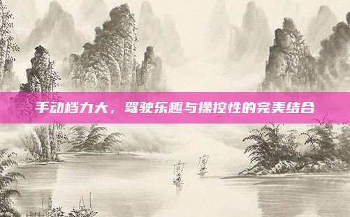 手动档力大,驾驶乐趣与操控性的完美结合