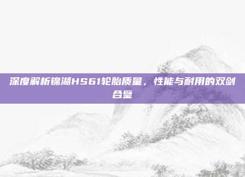 深度解析锦湖HS61轮胎质量，性能与耐用的双剑合璧