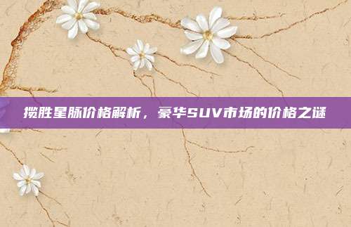 揽胜星脉价格解析,豪华SUV市场的价格之谜