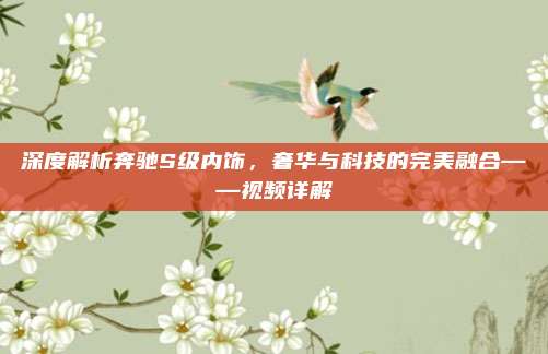 深度解析奔驰S级内饰,奢华与科技的完美融合——视频详解