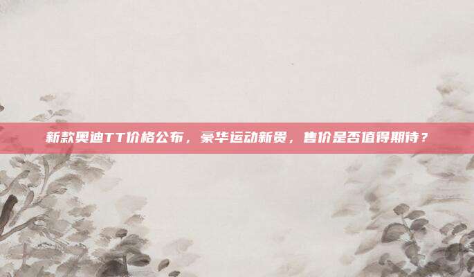 新款奥迪TT价格公布,豪华运动新贵,售价是否值得期待?