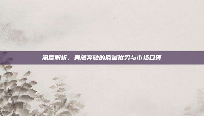 深度解析,美规奔驰的质量优势与市场口碑