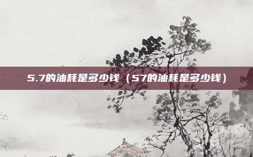 5.7的油耗是多少钱（57的油耗是多少钱）